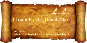 Lindenfeld Liberátusz névjegykártya
